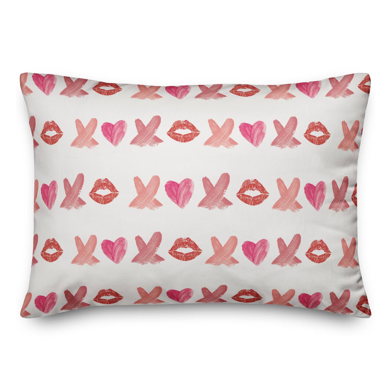 Lipstick XO Pattern 20" x 14" Indoor / Outdoor Pillow